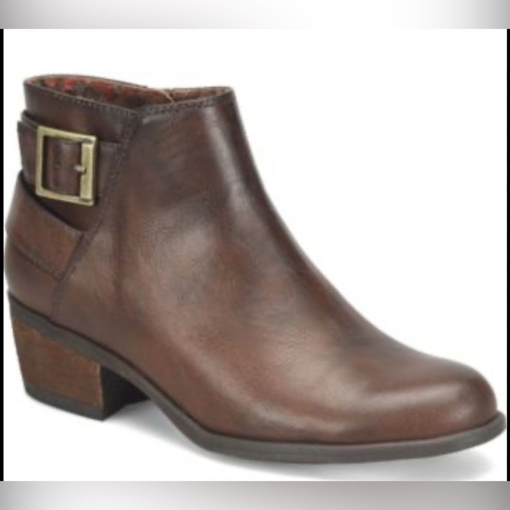 b.o.c. Lydia Dark Brown Ankle Booties with Buckle Sz 6M